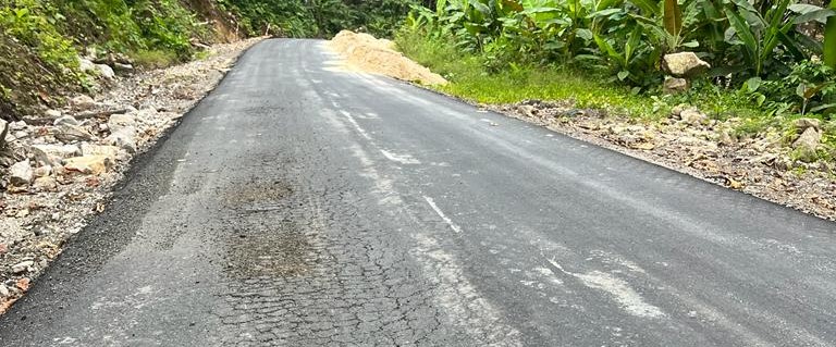 Tampak jalan Goin-Kedi yang bersumber dari Dana PEN, (Istimewa). 