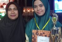 Ferdelina Hafidzah, usai menerima kejuaraan, || Foto: Istimewa