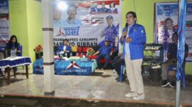 Meri Popal Uang, Saat memberikan sambutan, || Foto: Elang