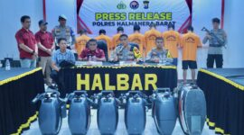 Polres Halmahera Barat, Gelar Konfrensi Pers,|| Foto: Elang