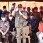 Kepala BNPB saat memberikan sambutan di lokasi Pengungsian, || Foto: Erdit 