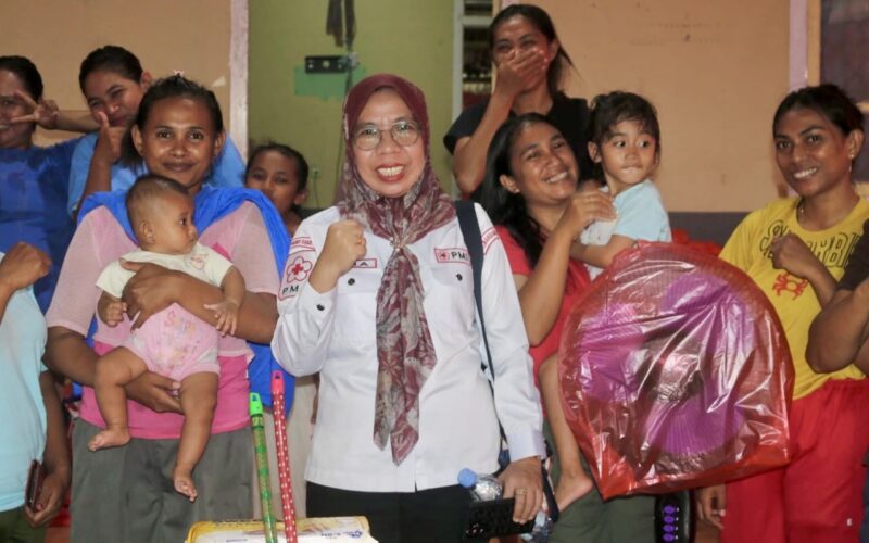 Bapenda Halmahera Barat, salurkan Bantuan ke pengungsi Erupsi Gunung Ibu, Foto: Eas