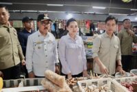 Tampak Wapres, Gubernur Malut dan Bupati Halbar, Saat kunjungi pasar Jailolo, || Foto: Elang