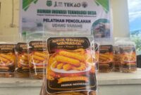 Stik udang vannamei dalam kemasan